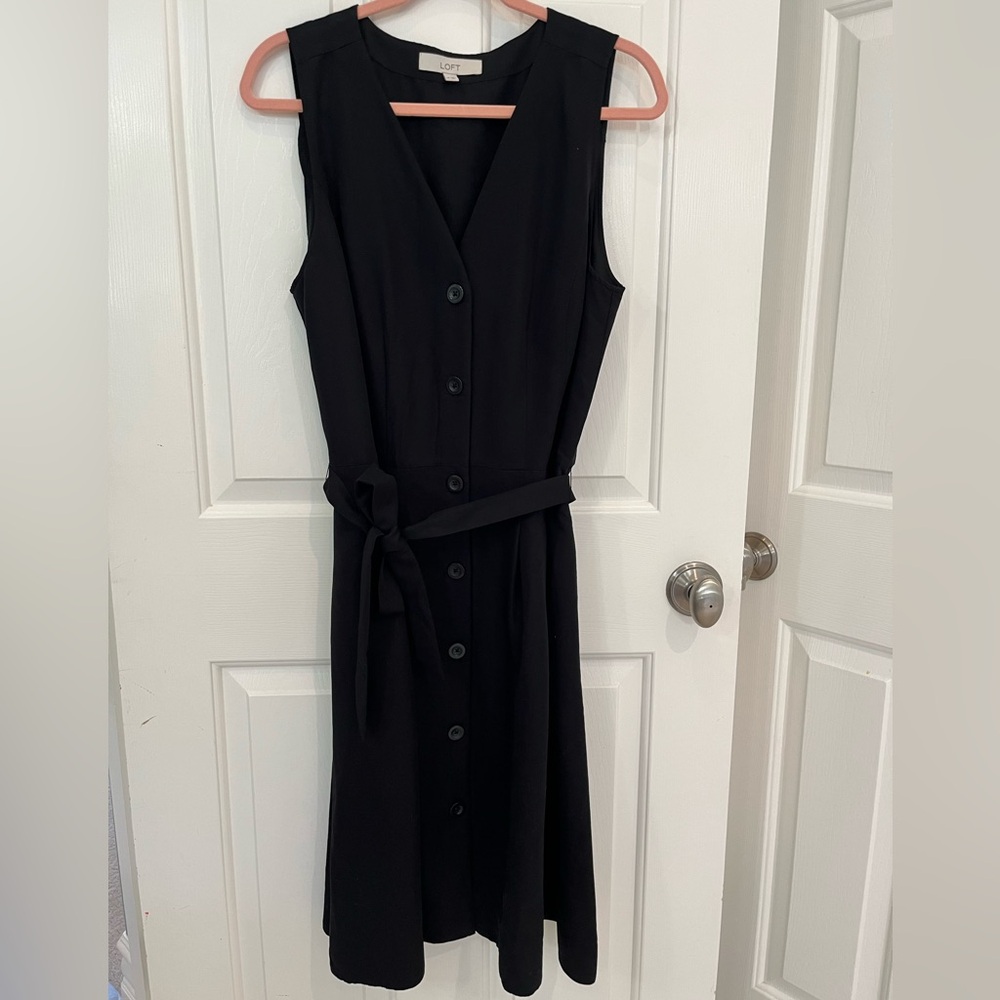 NEW black button dress size 14